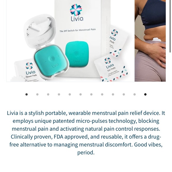 Lightly used Livia device in teal. Pads never used . Great for cramps! - Picture 1 of 4